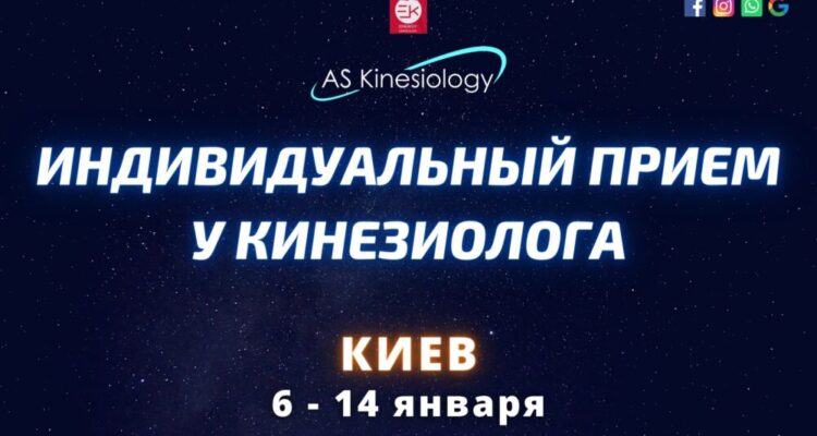 Индивидуальный прием у кинезиолога. Киев 6-14 января